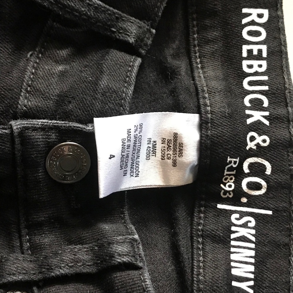 Black and navy blue skinny jeans